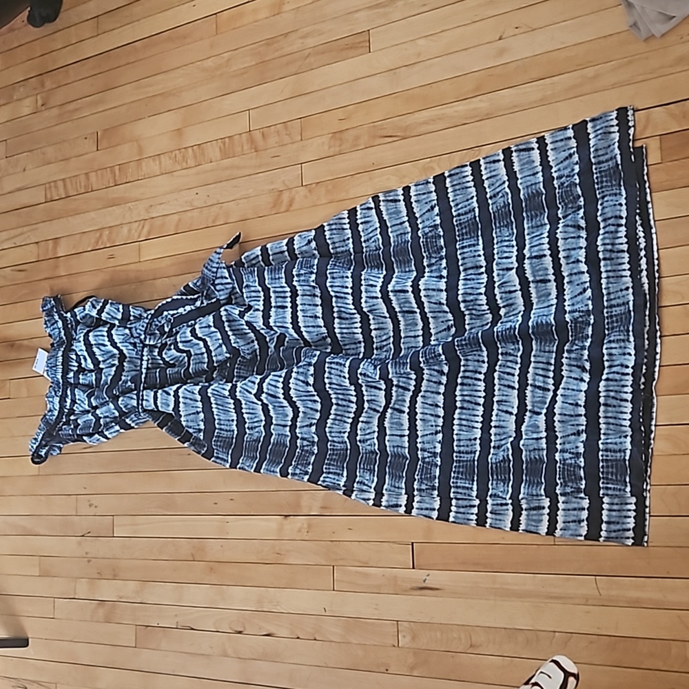 MICHAEL Michael KorsOff-Shoulder Shibori Striped Dress - Picture 2 of 6